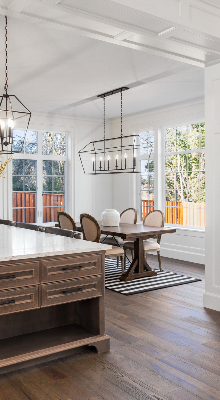 Remodeled Kitchen with Countertop, Cabinets and Flooring 